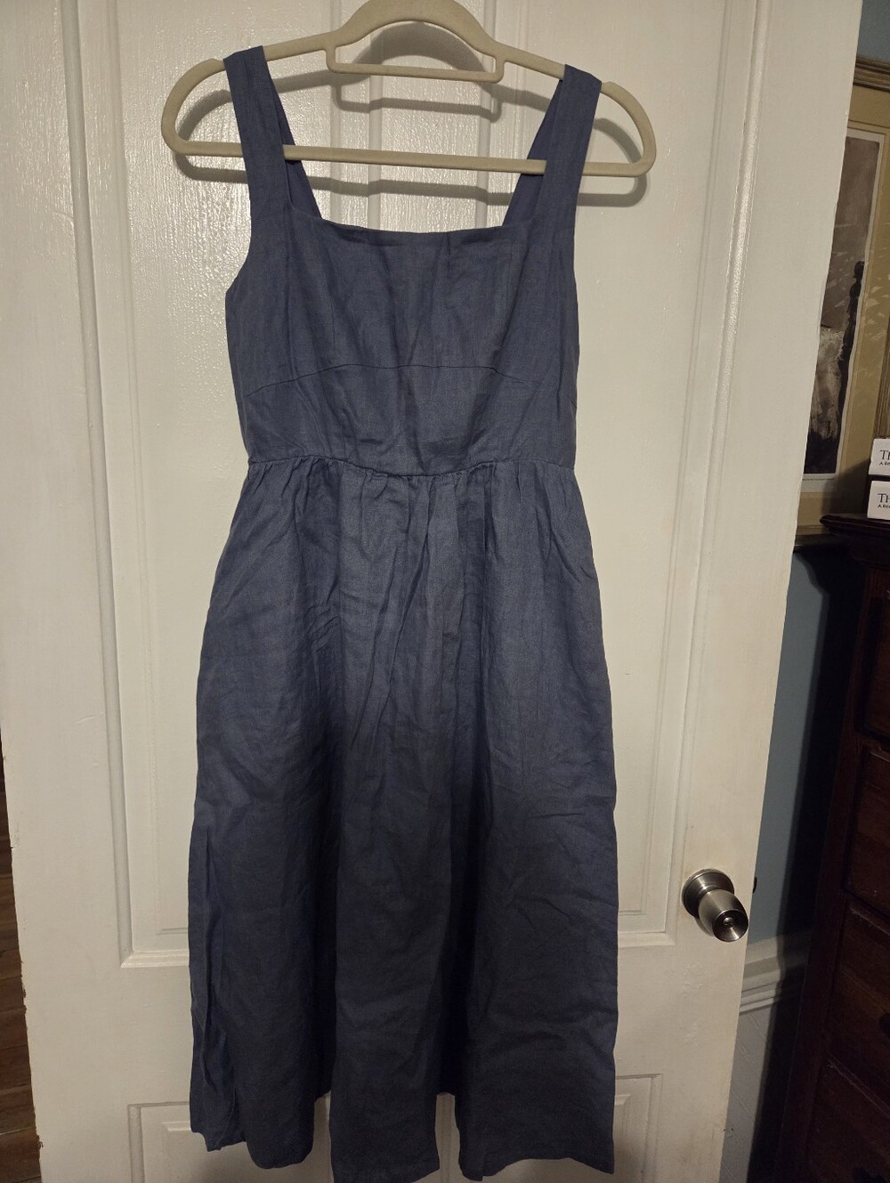 Quince Blue Linen Dress